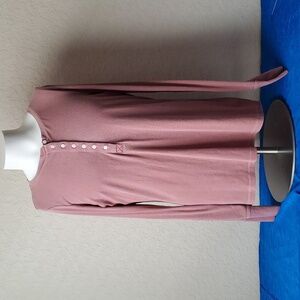 XLT Gap Terra cotta ribbed henley Long-sleeved shirt unisex